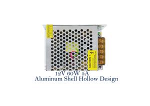 China 5A 60W 12V Constant Voltage Power Supply Waterproof LED Driver Aluminium factory