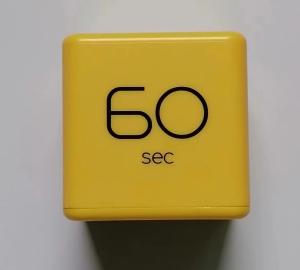 China People use in the cooking for Kitchen Timer Cube Digital Count Up Down Timer abs material yellow color factory