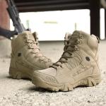 Wholesale High-top Mountaineering Boots Men's Brown Tactical Boots Non-slip