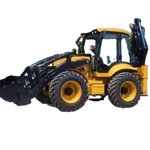 China Mini Loader 4x4 H Outrigger Backhoe Excavator EOUGEM 75KW 388 Hydraulic Steering Loader factory