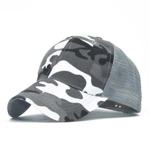 China Embroidery Mesh Waxed Canvas Trucker Hat Polyester Curved Brim OEM factory
