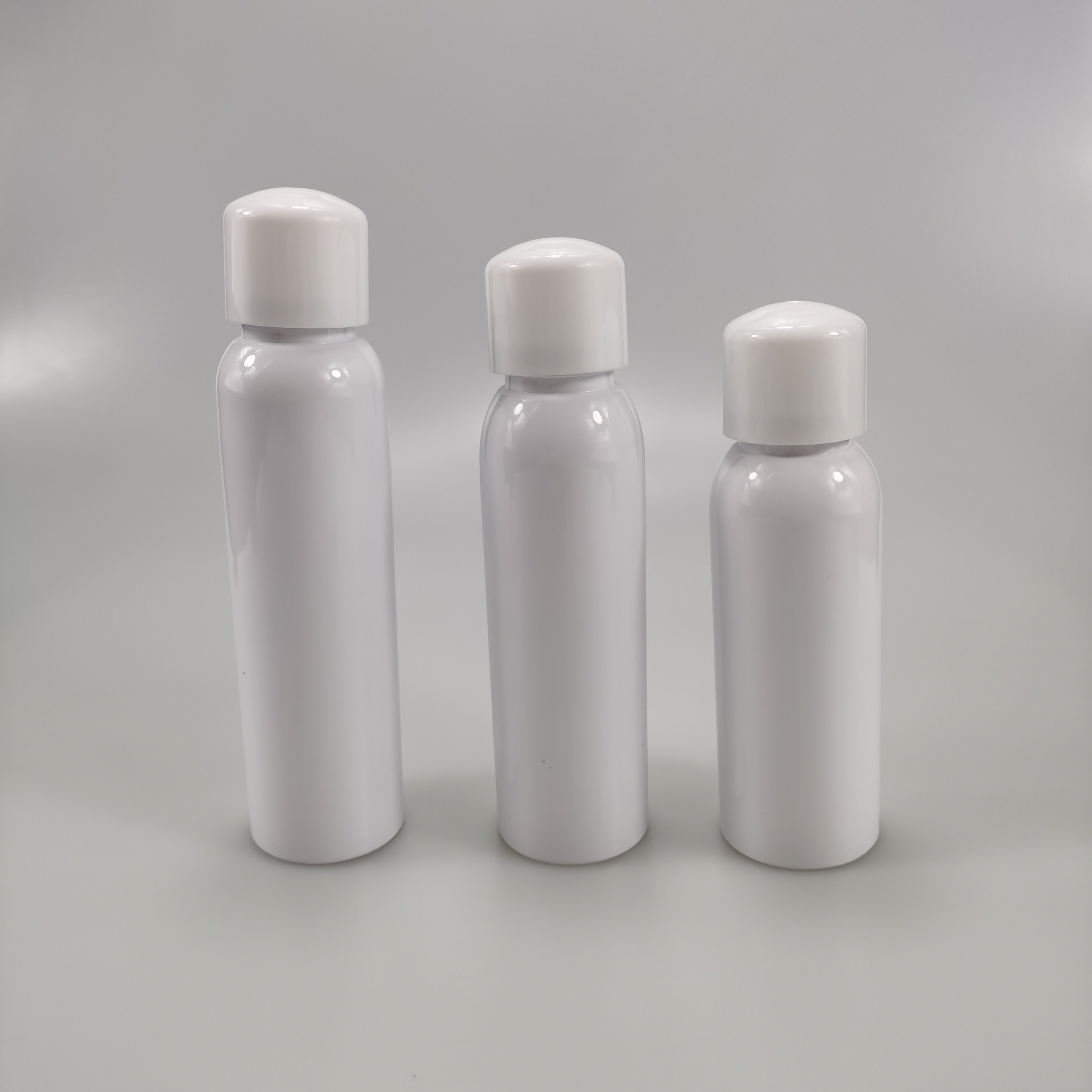PET Collar 100ml 120ml 150ml 180ml 200ml White Sunscreen Spray Bottle for Toner