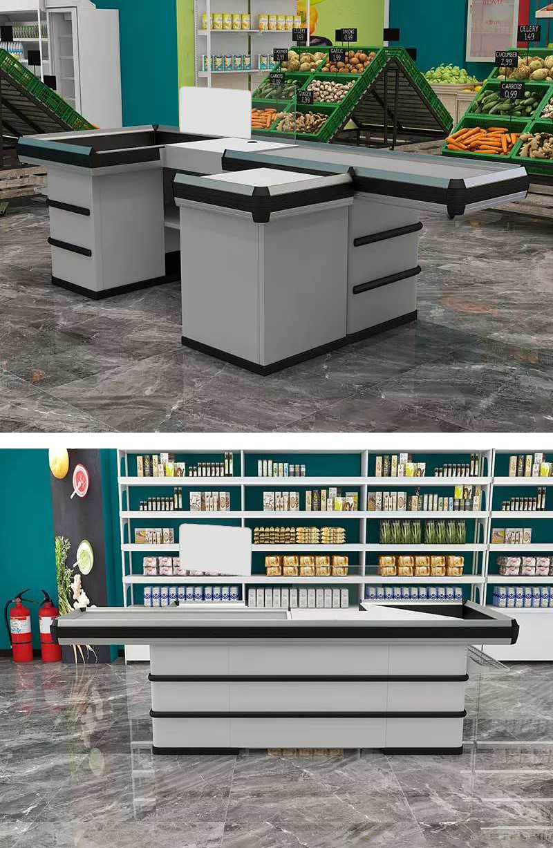 Custom Cold Rolled Steel Checkout Counter Durability Customizable Color