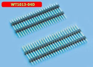 China Plastic Single Row Pin Header WT1013-04D Male And Female Header Pins on sale