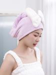 Superfine Fiber Cute Bow Dry Hair Cap for All Ages Fast Absorbent Ladies Hair