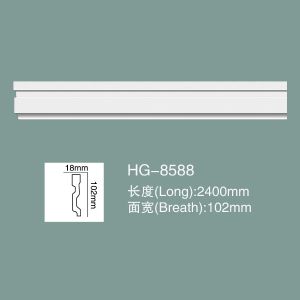 China Dado Rail Foam Skirting Board PU Wall Baseboard HG-8588 factory