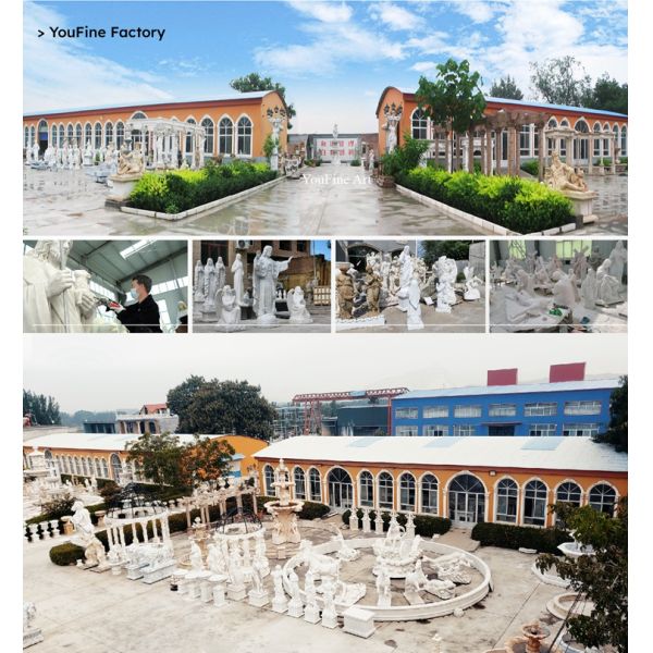 Customized Large Life Size Religious Sculpture Garden Decorative Pure White Marble Holy Family Church Statue