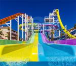 Adult Octopus Water Slide Fiberglass Curved Water Slide Customized Color