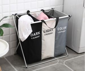 China White Kids Baby Cotton Canvas Fabric Storage Bin Dirty Cloth Toys Collecting Basket Foldable Custom Laundry Bags factory