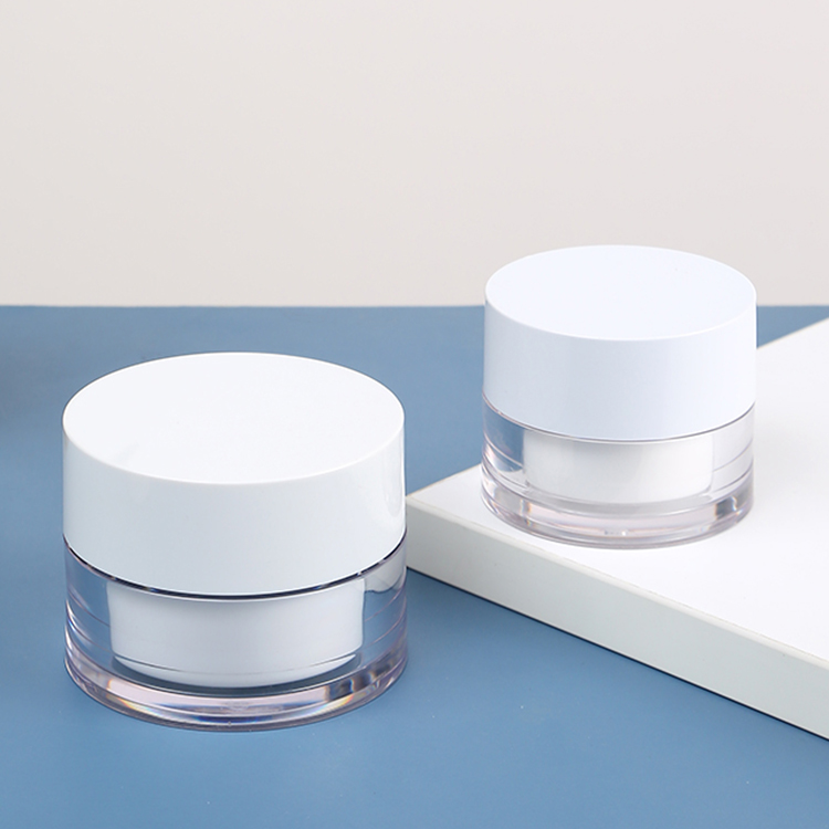 5g 10g 20g 30g 50g Empty Pink Double Wall Matte Face Cream Frosted Lip Balm Container PP Cosmetic Plastic Jar with Lid