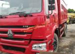 HOWO 375 Big Bucket Used Dump Truck 30T 40T Red Color 8426x2497x3395mm