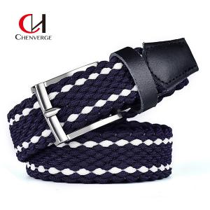 China Female Plaid Woven Cloth Belt Retro Hand Grey Blue And Black Color factory