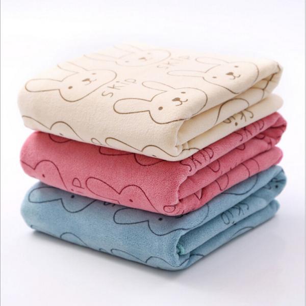 Microfiber baby towel,Brushed strong absorbent baby bath kids cartoon printing