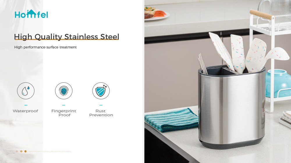 Non Folding Stainless Steel Kitchen Sink Organizer For Sponge And Brush Storage