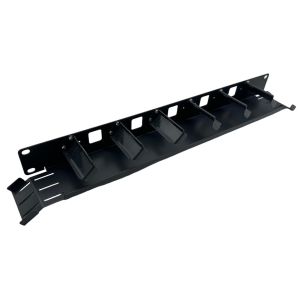 1U Horizontal Cable Manager 19 Inch Rackmount Black Iron