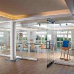 Finished Surface Thermal Break Aluminium Frameless Glass Door for Durable