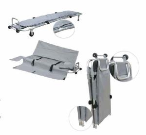 China Emergency Folding Funeral Body Stretcher for Ambulance with Wheels 185 X 48 X 21CM Grey factory