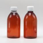 250ml Round Amber Prescription Pharmacy PET Liquid Medicine Scaled Container