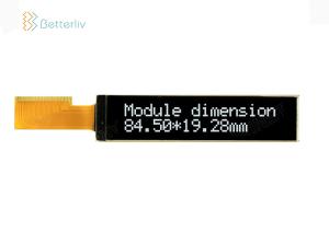 China 2.93 Inch Mono Character OLED Display with 20*2 resolution factory