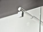 8mm Pivot Shower Screen 600x2000mm Aluminum Frame