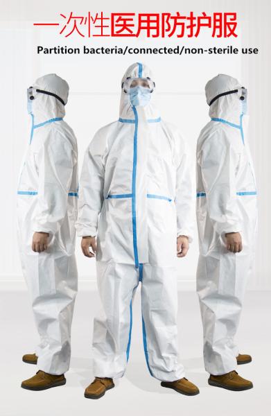 CE FDA certified Disposable Hospital Full-body Anti-Virus Coverall Safety