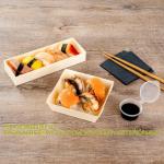 14 Ounce Compostable Food Containers, Square Wooden Bento Boxes Flare, Grease