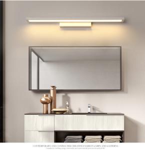China Lens Headlight Straight Line 200*50*70MM White Or Black Color Warm Wall Lamps factory