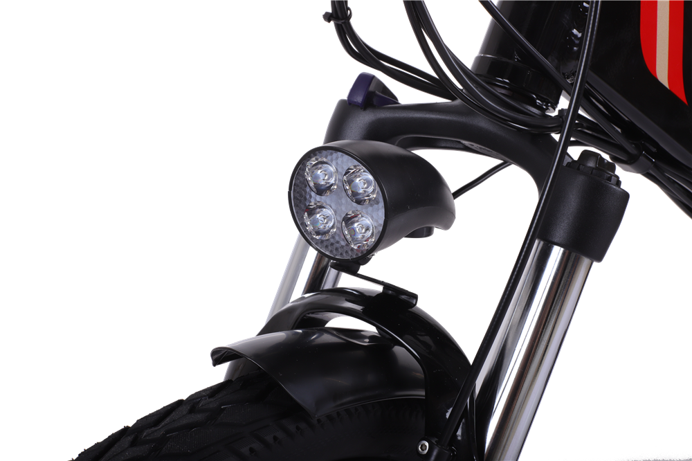 Foldable 48V 10.4AH Electric Bicycle with Aluminium Alloy Frame in Black and White