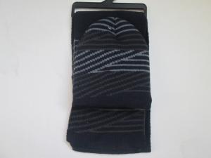 China MENS acrylic hat&amp;scarf--Jacquard winter set--soft plush lining--Winter or outdoor use factory