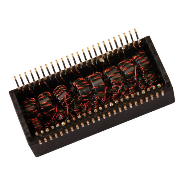 China SMT Toroidal Lan Transformer , Black PCB Connector XF4354B factory