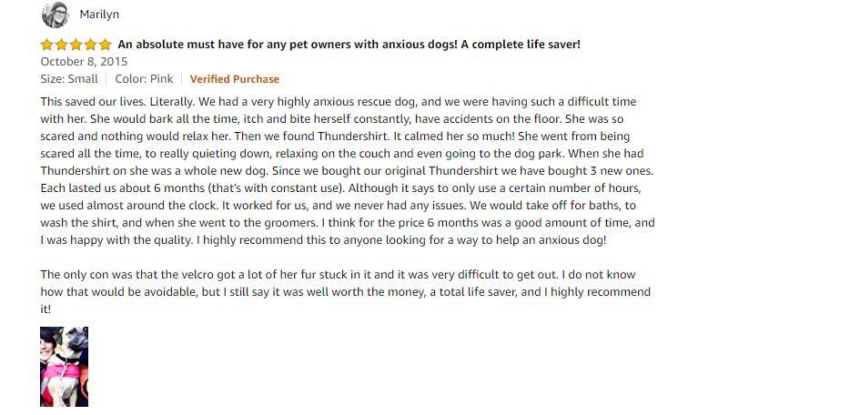 Anti Anxiety and Stress Relief Calming Coat for Dogs