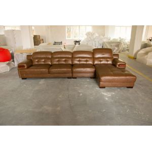 China Leisure leather corner sofa 3+1+chaise factory