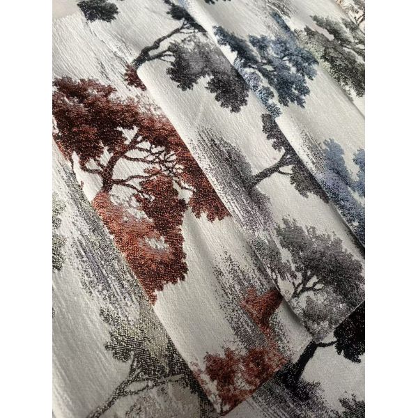 Tear Resistant Stripe Style Jacquard Upholstery Fabric Chenille Curtain Fabric