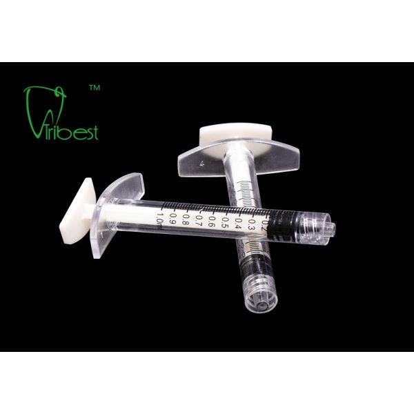 China ABS PC Transparent 1cc Luer Lock Syringe For Fillers factory