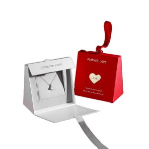 China Flower Necklace Square Treat Card Board Gift Boxes For Women Customized factory