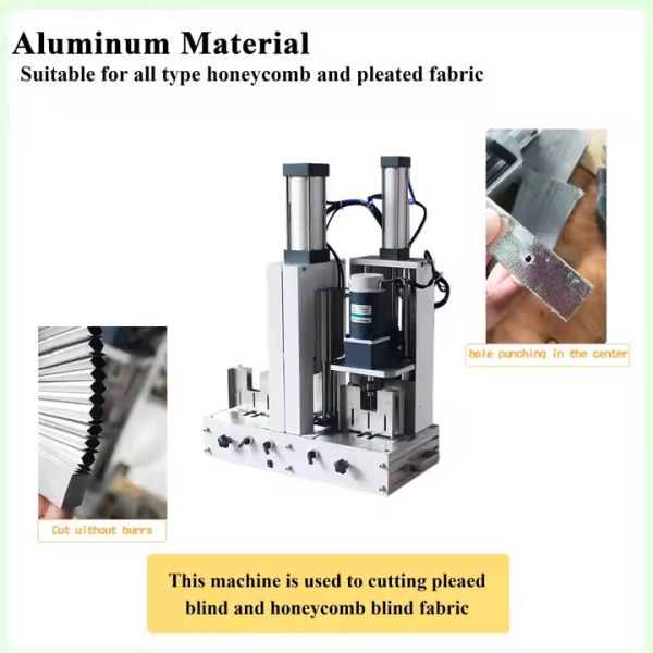 China Honeycomb Automated Pleated & Cellular Shade Fabrication System Pleated Blind Fabric Cutting And Punching Machine factory