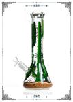 Green Cactus Art Glass Water Smoking Pipe 50x7mm Glass Tube
