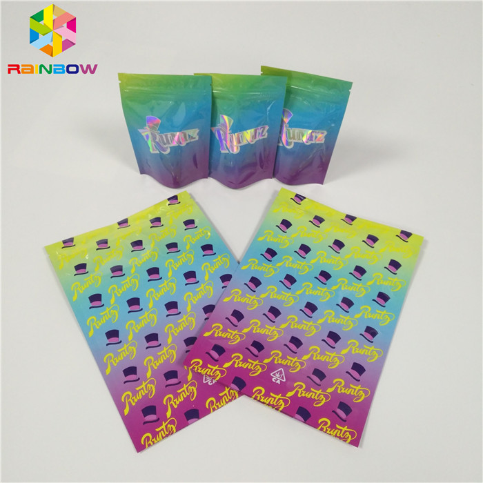 Cookie Foil Pouch Packaging Custom Printed Plastic Zip Lock Bags Child Proof