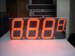 10 Inches RF Remote Control Digital Red led Time And Temperature Oil Price Led
