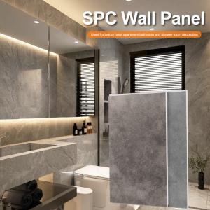 China SPC Wall Panel Hotel Bathroom Seamless Marble Sheet Integrated Wall Panel For Indoor Decoration factory