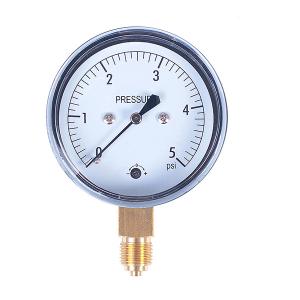 China Low Pressure Vacuum 100MM 4in 5 Psi Low Pressure Gauge 1/8 BSPT factory