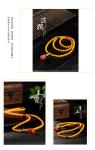 Fashion Jewelry Natural Round Bead Stone Natur Orange Yellow Amber Crystal