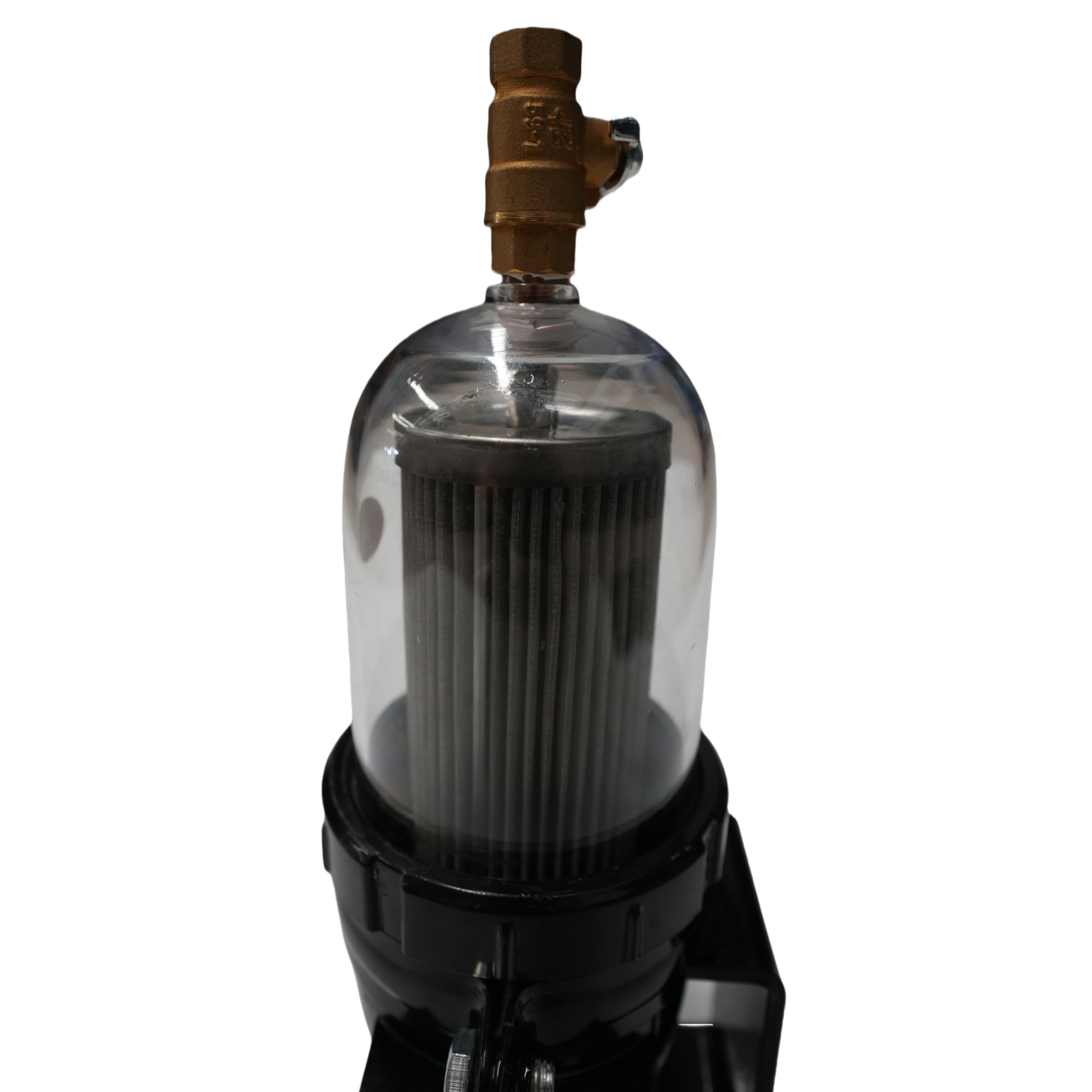 Sanitation/Sweeper Truck-Specific Water Filter Assembly, Transparent Window, Stainless Steel Filter Element, Black Shell, High-Efficiency Water