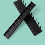 Blue And Black 3mm 5mm 7.5mm 10 Holes Plastic Binding Clip
