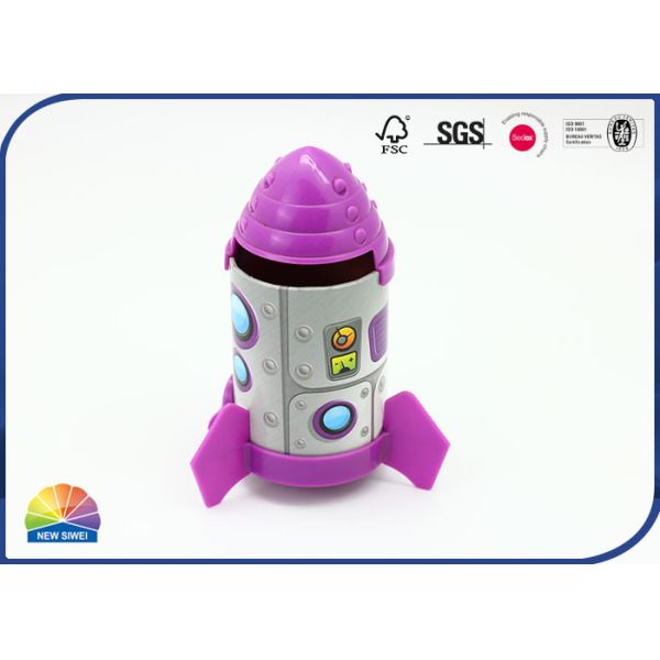 Gloss Lamination Rocket Paper Tube Packaging Plastic Cylinder