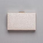 Glitter Black Evening Clutch Bag Buckle Closure For Wedding