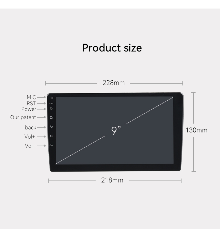 9 Inch Universal Touch Screen Car Radio