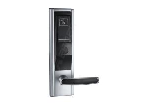 China Hotel Key Card Lock , Hotel Card Reader Locks Satin Stainless Steel Finish factory
