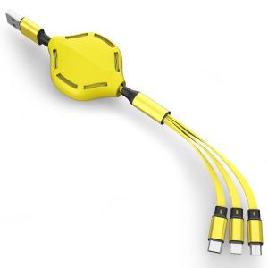 China Retractable 3A Length 30cm Fast Charging USB Cables With Type C Micro factory