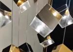 Zhongshan Supplier Big Gold and Silver Square Shade Interior Living Room